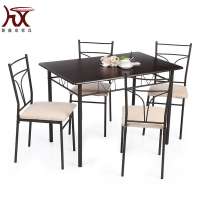 Wholesale metal dinning room set wooden dining table  sets