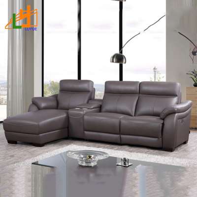 hot sale european style couch living room furniture modern genuine leather electric recliner sofa