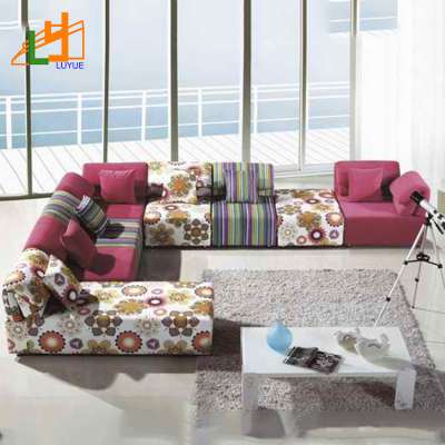 modern  living room colourful home fabric furniture bar new model corner sofa