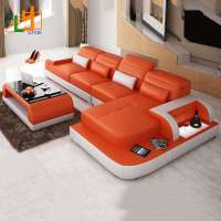 Modern Sectional Corner Living Room Sofa Genuine Hot Sales Leather Sofa With 5 Years Warranty